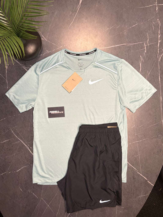 Nike Miler Shorts Set 'Mineral Green'